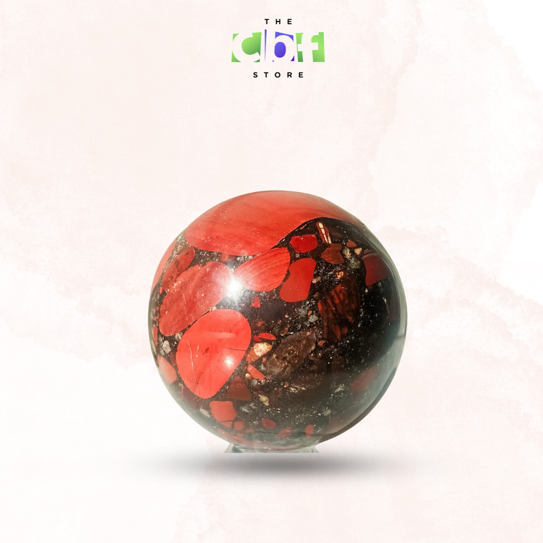 Unique African Bloodstone Sphere (2)